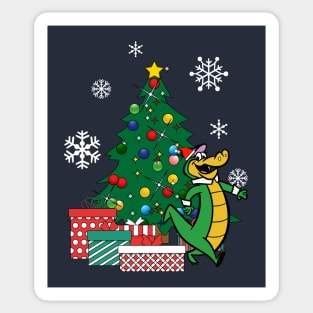 Wally Gator Around The Christmas Tree Sticker